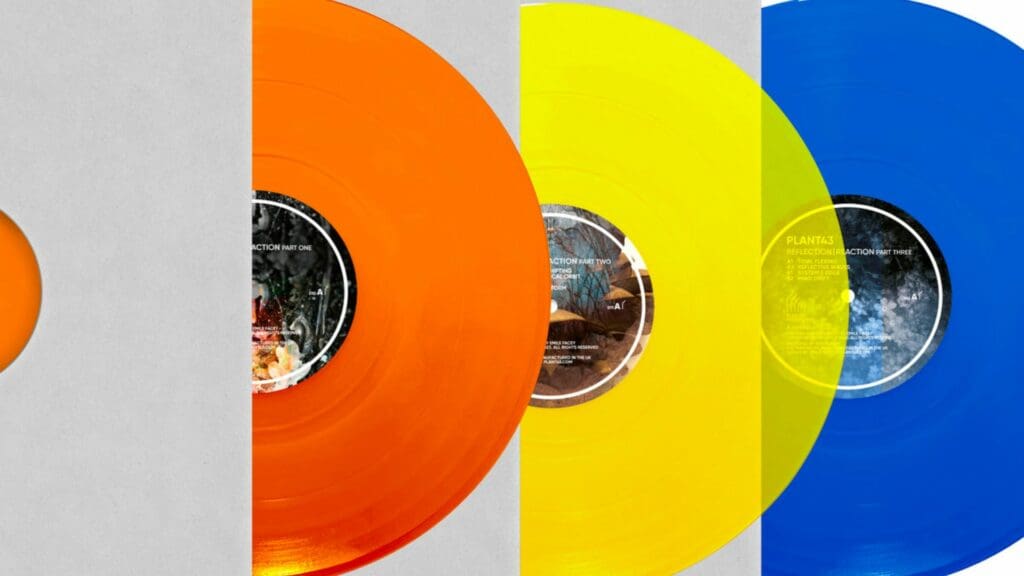 different colours of records