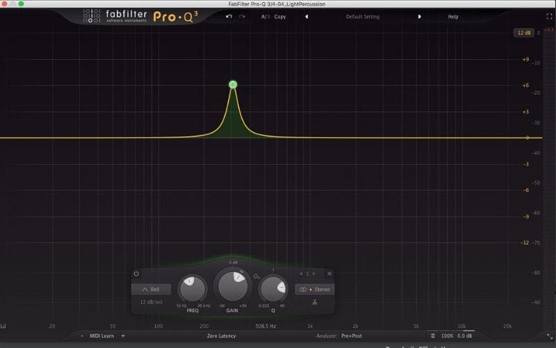 Q in EQ point bands