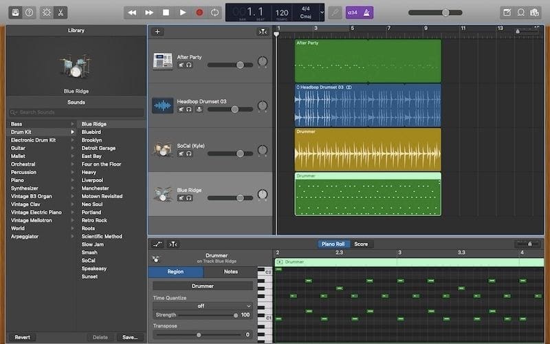 tracks garageband