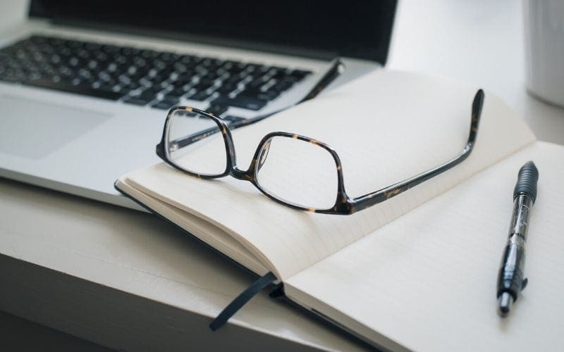 glasses on notebook intellectual property