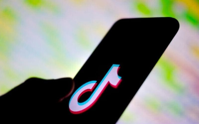 TikTok app on phone logo