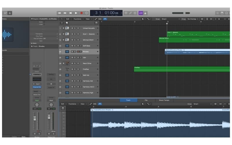 Ableton vs Logic Pro X Audio Editor for waveform audio editing and midi