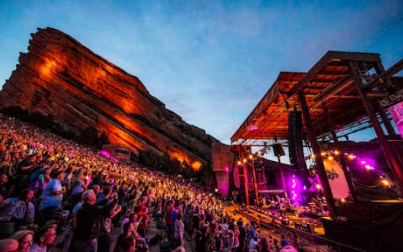 Red Rocks Ampitheatre music venue in Colorado, USA