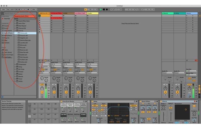 DAW Ableton Effects presets screenshot