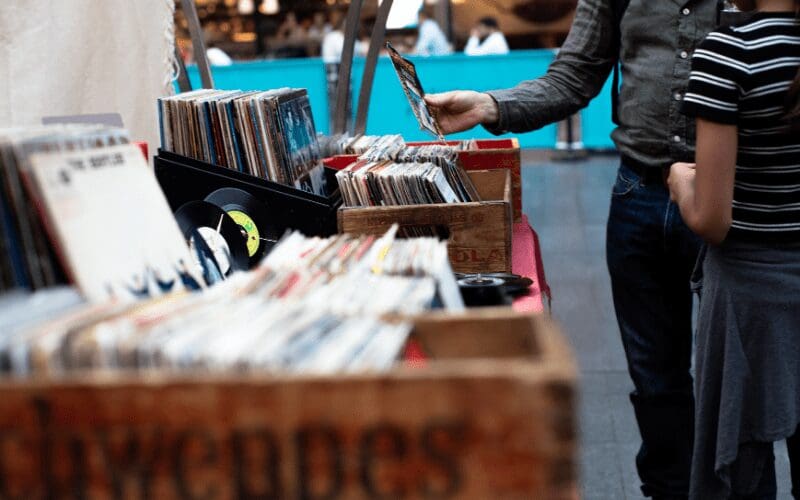 music distribution in a shop