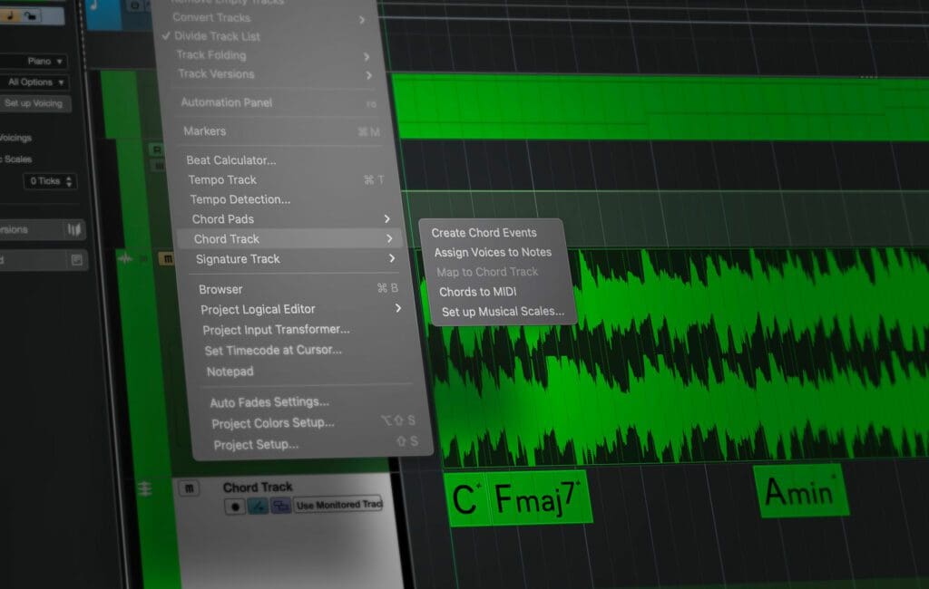 Audio to MIDI chords