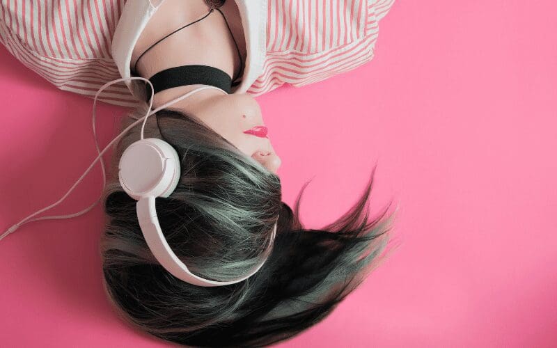 girl listening to music