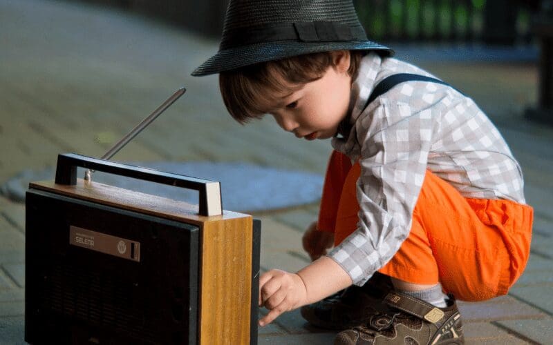 boy with radio