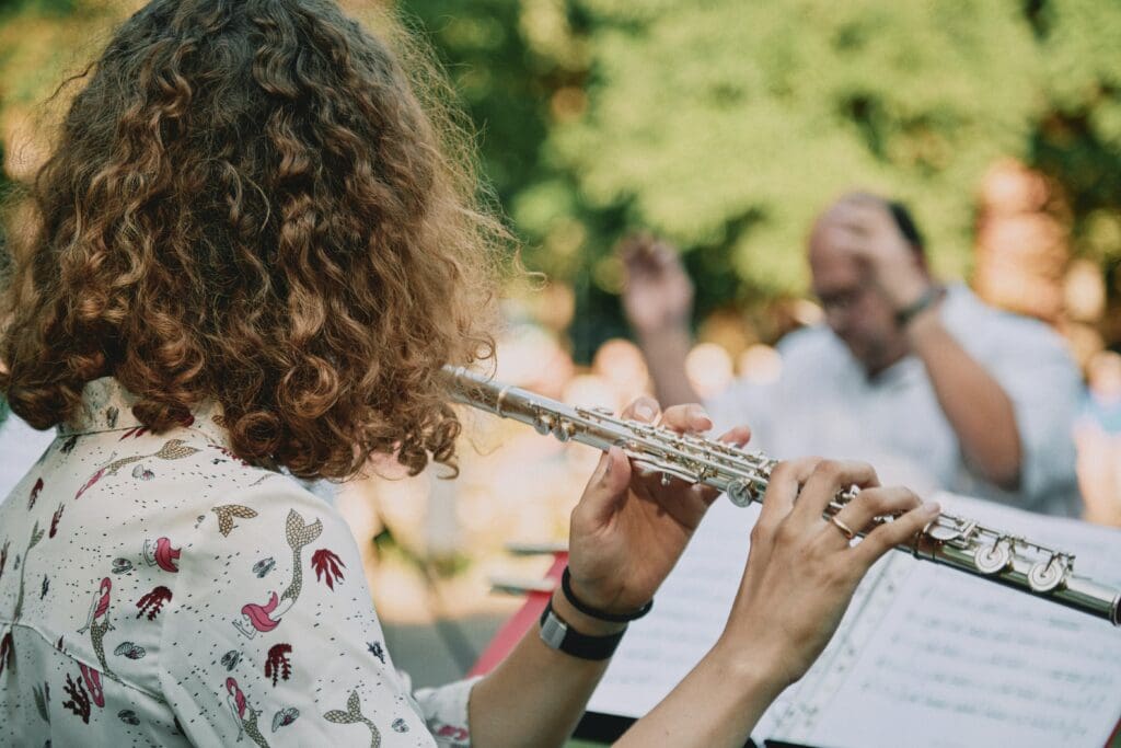 Person playing flute