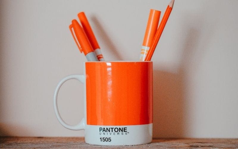 Pantone orange colour 
