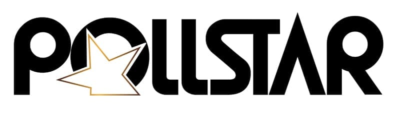 pollstar live logo in black and white in February each year based in LA, USA