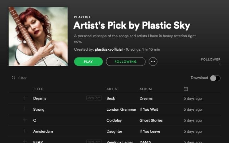 spotify artist playlist pick home
