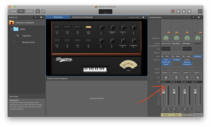 Mainstage 3 Tutorial Channel Strip